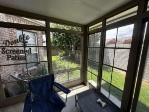 WeatherMaster Windows Review: Are They Worth It for Your Texas Porch Enclosure? 4 WeatherMaster porch enclosure interior — Double T Patios DFW