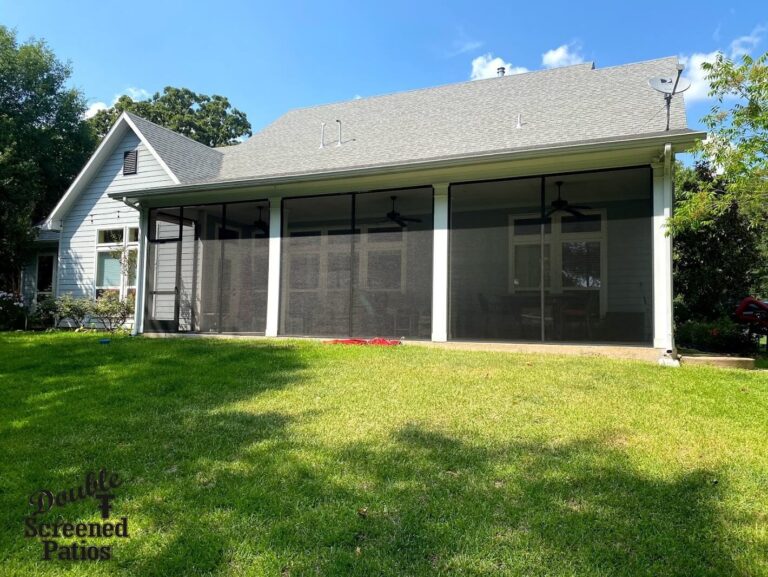 Residential screened patio enclosure in North Texas built for durability against DFW weather