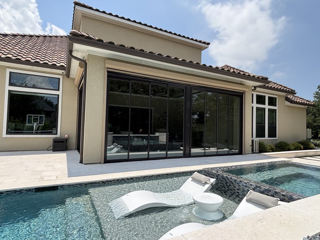 flower mound sliding glass door system